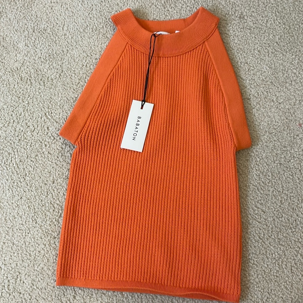 Aritzia knit halter top: orange